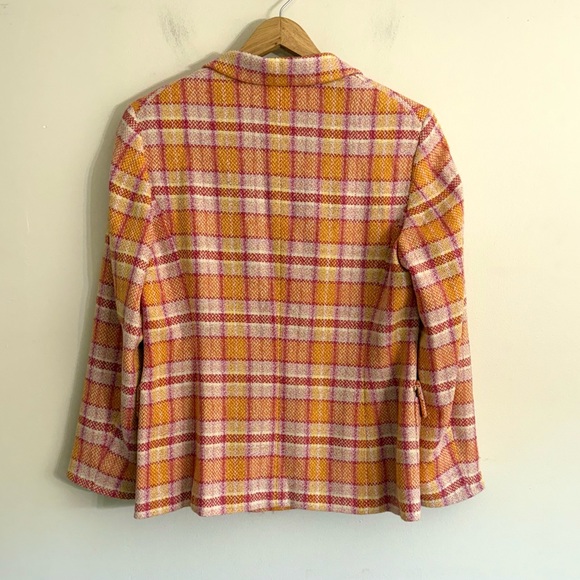 Luciano Barbera Pink Orange Silk Wool Blazer US Medium EU 46 - Picture 4 of 15